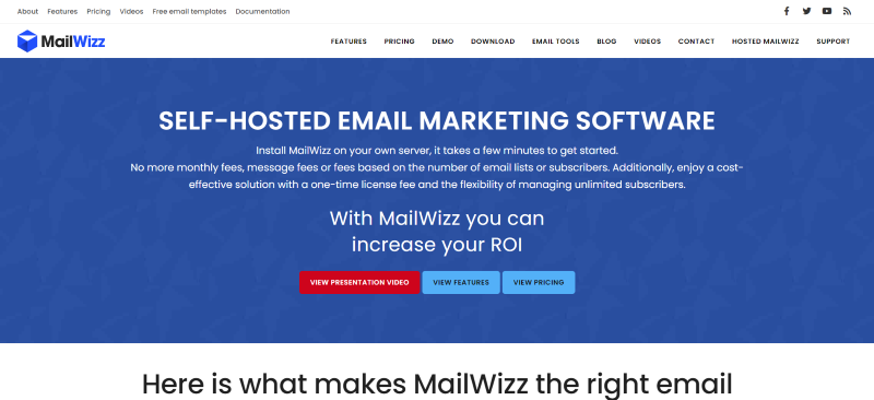 MailWizz sefl-hosted email marketing software