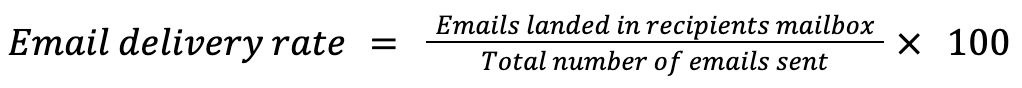 Email delivery rate formula